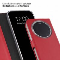 Selencia Echtleder Klapphülle Xiaomi 17 Ultra - Rot