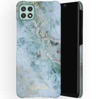 Selencia Maya Fashion Backcover Samsung Galaxy A22 (5G) - Marble Blue