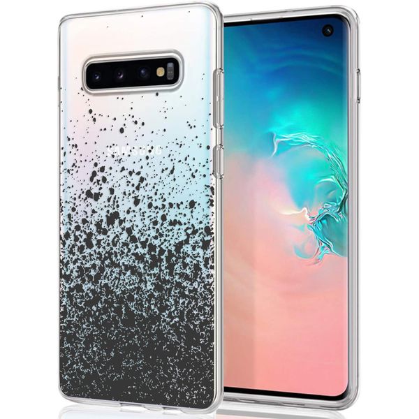 imoshion Design Hülle Samsung Galaxy S10 - Spritzer - Schwarz