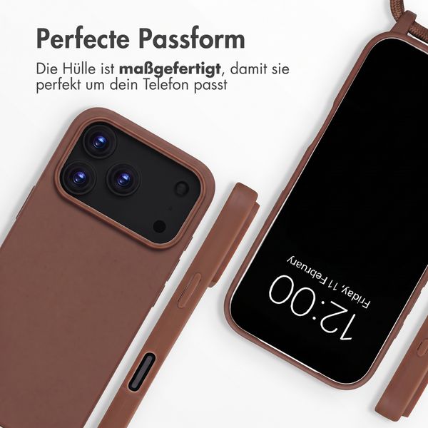 imoshion SilikonHülle mit Band Apple iPhone 18 Pro Max / 17 Pro Max - Braun
