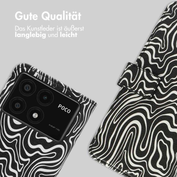 imoshion Design Klapphülle Xiaomi Poco X6 Pro - Black And White