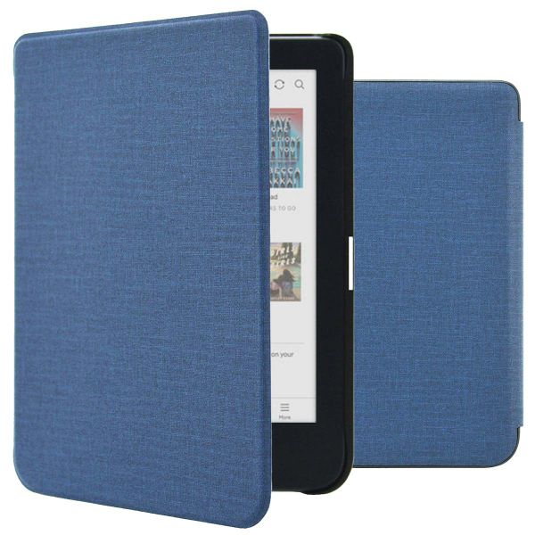 imoshion Canvas Sleepcover Klapphülle für das Kobo Clara Colour / Kobo Clara BW - Dunkelblau