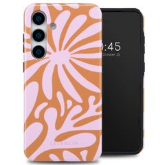 Selencia Vivid Tough Back Cover für das Samsung Galaxy S25 Plus - Modern Bloom Pink