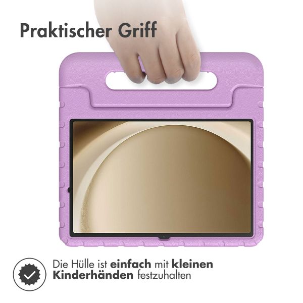 imoshion Schutzhülle mit Handgriff kindersicher für das Samsung Galaxy Tab A9 Plus - Lila