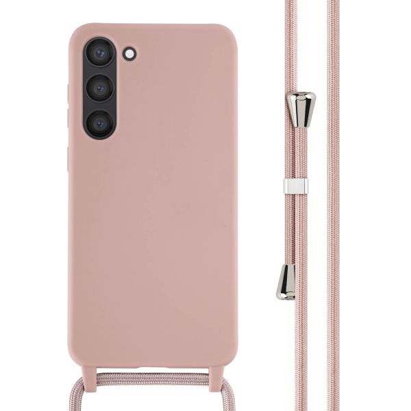 imoshion Silikonhülle mit Band für das Samsung Galaxy S23 Plus - Sand Pink