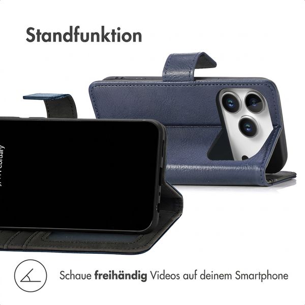 imoshion Luxuriöse Klapphülle Apple iPhone 18 Pro / 17 Pro - Dunkelblau