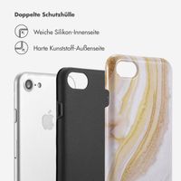 Selencia Vivid Back Cover Apple iPhone SE (2022 / 2020) / 8 / 7 / 6(s) - Chic Marble Gold