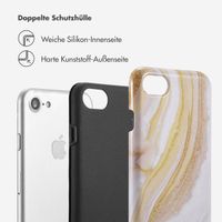 Selencia Vivid Tough Back Cover für das iPhone SE (2022 / 2020) / 8 / 7 / 6(s) - Chic Marble Gold