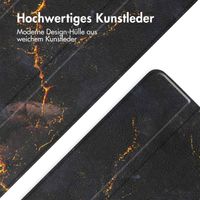imoshion Design Trifold Klaphülle Apple iPad Mini 7 (2024) / iPad Mini 6 (2021) - Black Marble