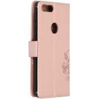 Kleeblumen Klapphülle Roségold Alcatel 1S (2019)